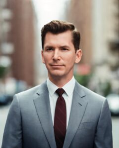 How To Claim Business Page On Facebook explained by Neil Colvin, CEO of Columbus Marketing Experts while downtown in a grey suit and black tie.